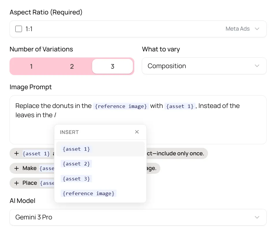 Settings and Prompt interface