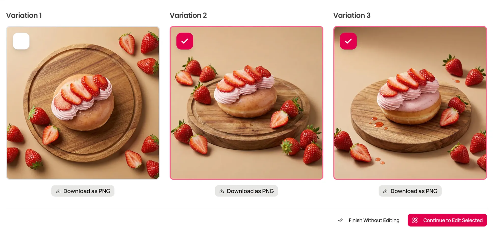 Comparison of variations